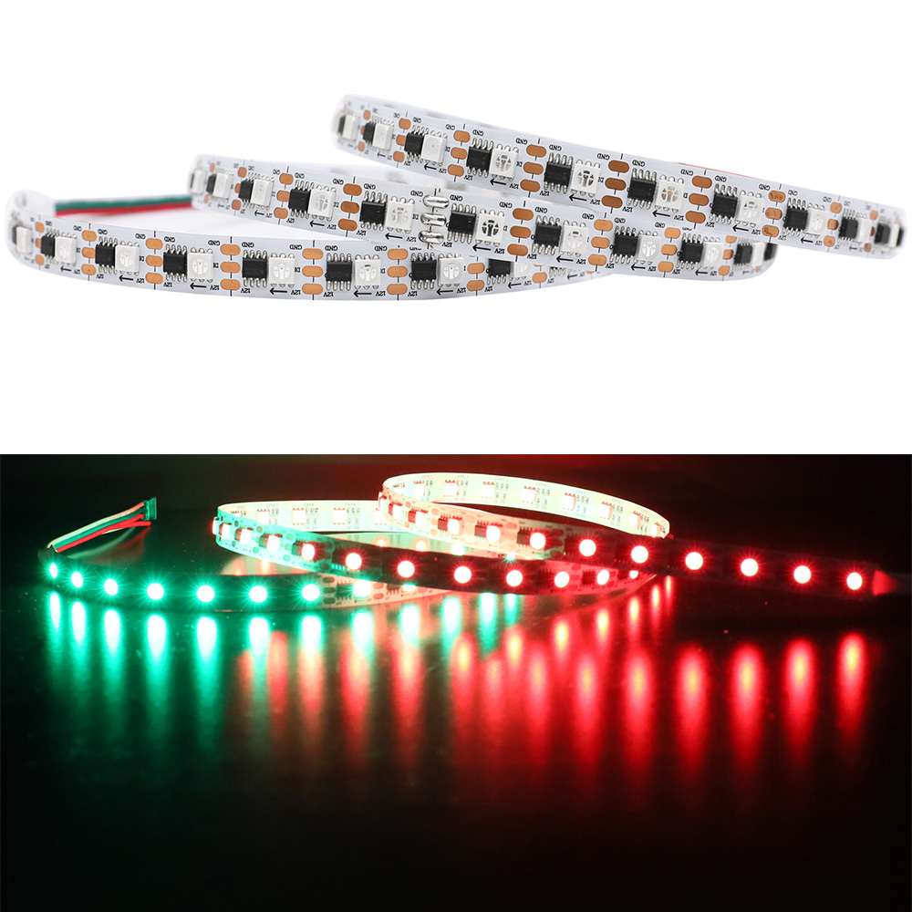 DC12V WS2811 Double Sides 360 Degrees Lighting 3.28Ft 120LEDs Dream Color Chasing LED Strip Light DC12V WS2811 Double Sides 360 Degrees Lighting 3.28Ft 120LEDs Dream Color Chasing LED Strip Light